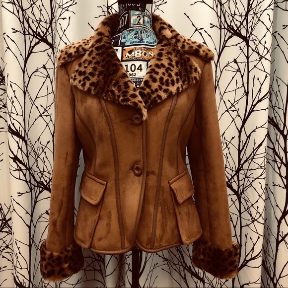 Marvin Richards Leopard Fur Suede Coat Jacket Med - Picture 16 of 16